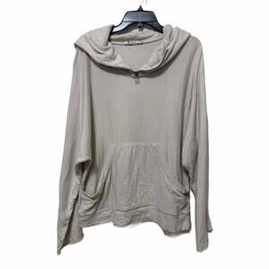 T Alexander Wang Beige Pullover Hoodie Medium‎